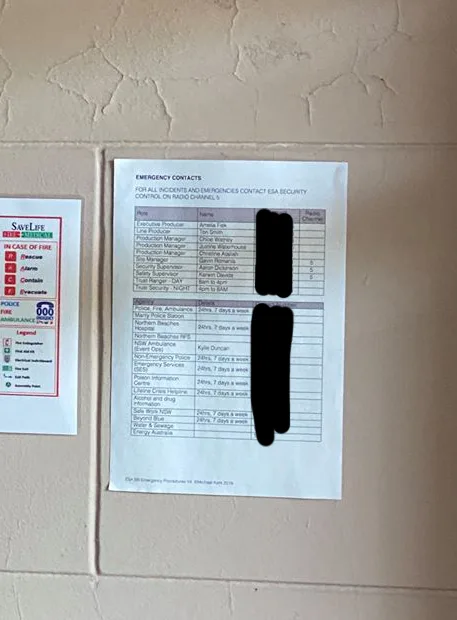 The construction site also includes a list of production staff on the wall, revealing Amelia Fisk, who previously worked on Big Brother, will be the show’s executive producer.