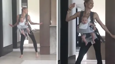 Anna Kournikova dances with baby Lucy to daddy Enrique’s song