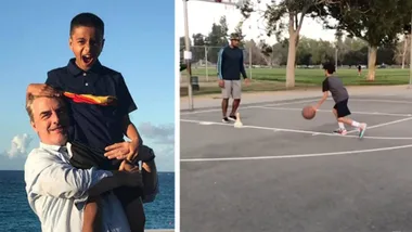 Chris North shares video of son Orion playing basketball