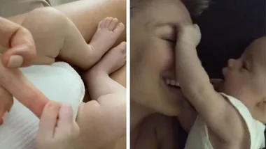 Jennifer Hawkins shares an adorable moment with her daughter