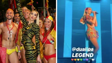 Dua Lipa performs at 2020 Mardi Gras in Sydney to crowd of fans