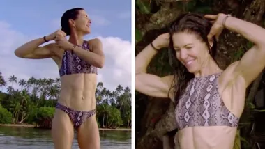 Survivor’s Jacqui reveals her shredded abs as she debuts her six pack