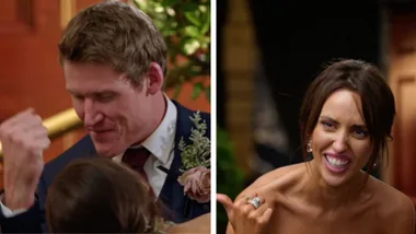 MAFS’ Sebastian gets overly excited when kissing Lizzie