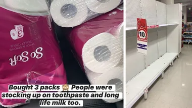 Rebecca Judd shares video of empty shelves at her local Coles
