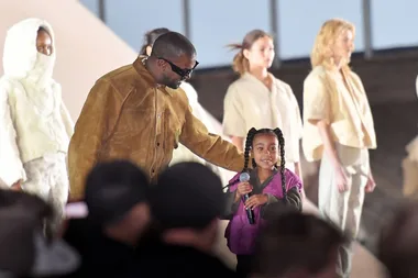 North West steals Kanye West’s Paris show by showing off rapping skills