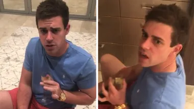 MAFS’ Michael Goonan seen with ‘white powder’ as he rides toy car