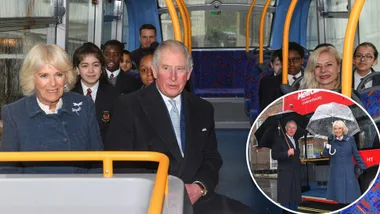 Prince Charles and Camilla catch double decker bus