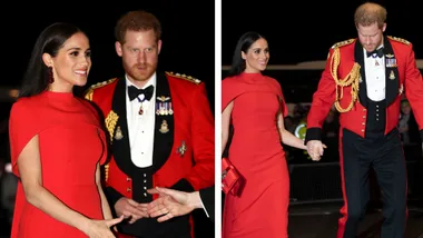 Meghan Markle and Prince Harry hold hands at Royal Albert Hall