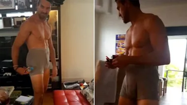 El Rowland videos beau Lee Carseldine cleaning in his undies