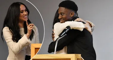 “She really is beautiful, innit!” Meghan Markle blushes after high school boy compliments her