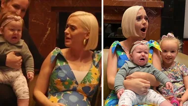 Fifi Box’s baby bawls her eyes out when she met Katy Perry