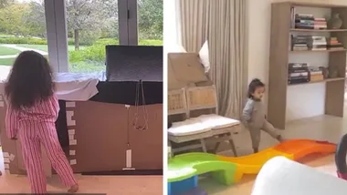 Kardashian kids build indoor fort amid Coronavirus lockdown