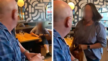 Woman coughs on man after coronavirus social distancing argument