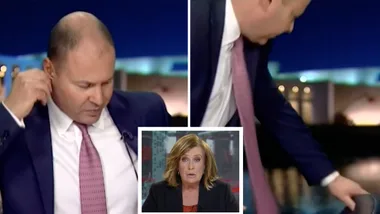 Treasurer Josh Frydenberg forced to bolt mid TV interview