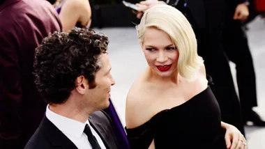 Michelle Williams shows off baby bump with husband Thomas Kail