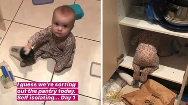 Laura Byrne shares hilarious video of first day in isolation with baby daughter