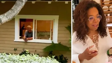 Oprah reveals her partner is self isolating in their guest home