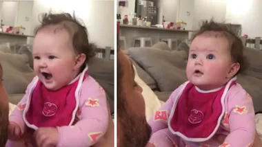 Brendan Fevola posts video of his baby Tobi saying her first words