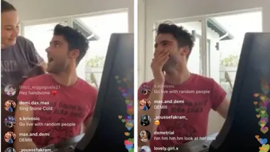 Demi Lovato caught with Max Ehrich during Instagram Live video