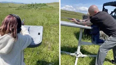 Pink’s husband Carey Hart takes young son and daughter to shoot air rifles