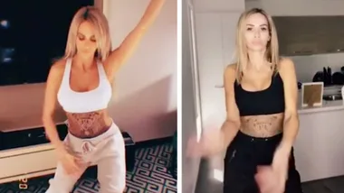 MAFS’ Stacey shows off her huge stomach tattoo in dance videos