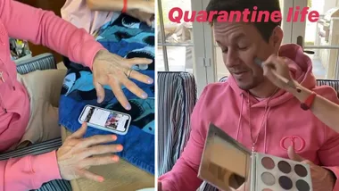 Mark Wahlberg get makeup & nails done by his daughter