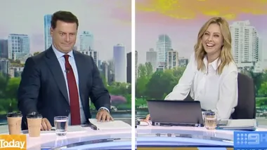 Awkward moment on Today as Karl Stefanovic recollects the past