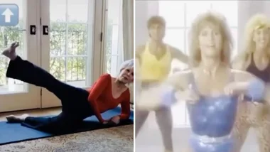Jane Fonda brings back her iconic ‘Jane Fonda Workout’ from 1982