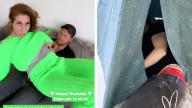 Stacey Solomon dances and climbs into a tent with Joe Swash