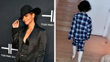 Halle Berry’s son wears his mum’s heels while in quarantine