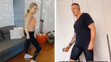Luke Burgess and socialite Tori May show off dance moves in self isolation