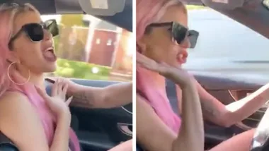 Lady Gaga jams out as she goes to ‘pick up’ her man