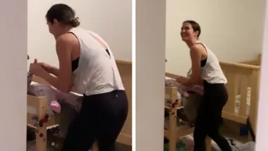 ‘Matty J’ catches Laura Byrne rapping Niki Minaj to their baby