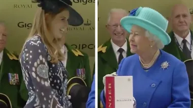 Queen brims with pride as Princess Beatrice presents her with trophy
