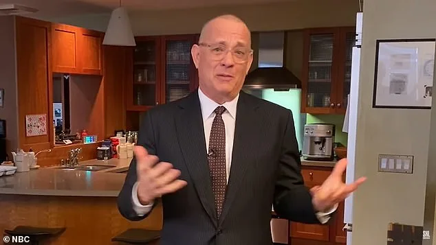 Hanks pretended to be an Australian man who asked: &ldquo;I&rsquo;ve got a question for Tommy Tim Tam, what&rsquo;s the right proper way to get a daily dose of your Vegemite?&rdquo;