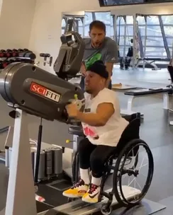 Dylan Alcott trains for the 2020 Paralympics