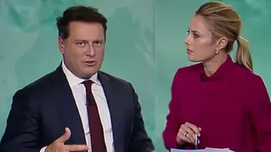 Karl Stefanovic clashes with Ally Langdon live on air during debate