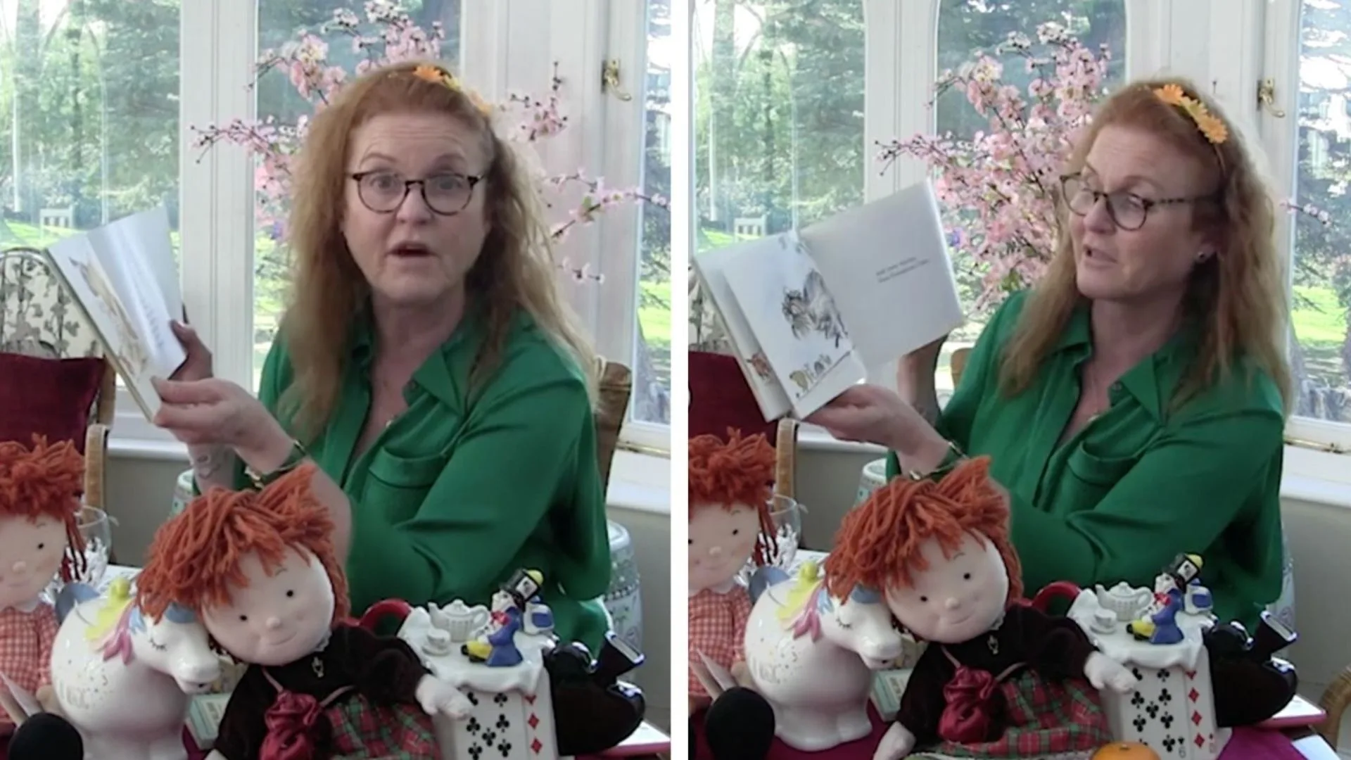 Sarah Ferguson puts on animated performance to read Hairy Maclary