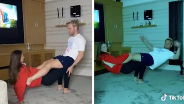 Olly Murs’ girlfriend Amelia Tank demonstrates impressive strength