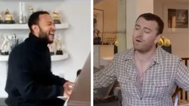 John Legend and Sam Smith perform “Stand By Me” duet for One World concert