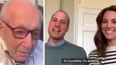 Sweet moment Captain Tom Moore calls William his ‘Super Prince’