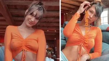 Bella Hadid successfully cuts her own bangs during quarantine
