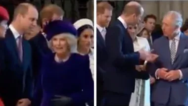 Camilla appears to mock Meghan Markle by putting hand on tummy