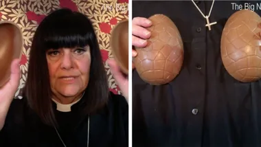 Dawn French shows off funny trick with left over chocolate eggs