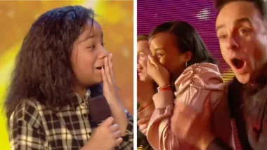 Simon Cowell awards golden buzzer to 12-year-old West End star