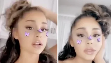 Ariana Grande debuts new curly locks from isolation