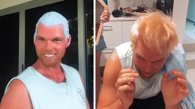 Jarrod Woodgate gets hair bleached while isolating with Sam Royce