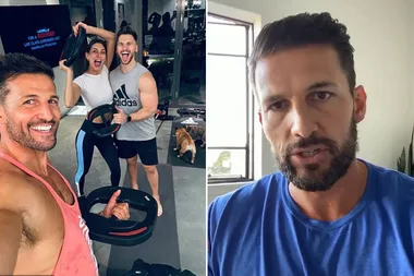 Tim Robards argues with a fan over breaking social distancing rules