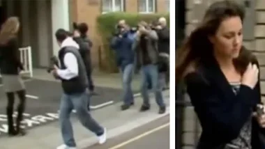 Kate Middleton attempts to flee as she gets harassed by the press