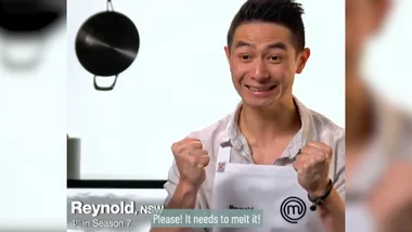 Reynold wows the MasterChef judges with his Down The Rabbithole dessert
